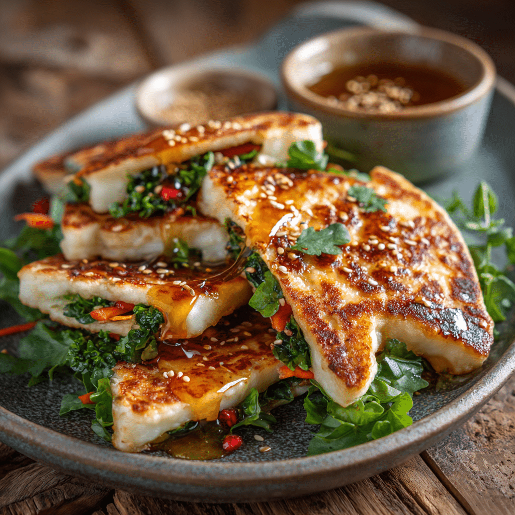 Spicy Honey Halloumi Wraps Recipe