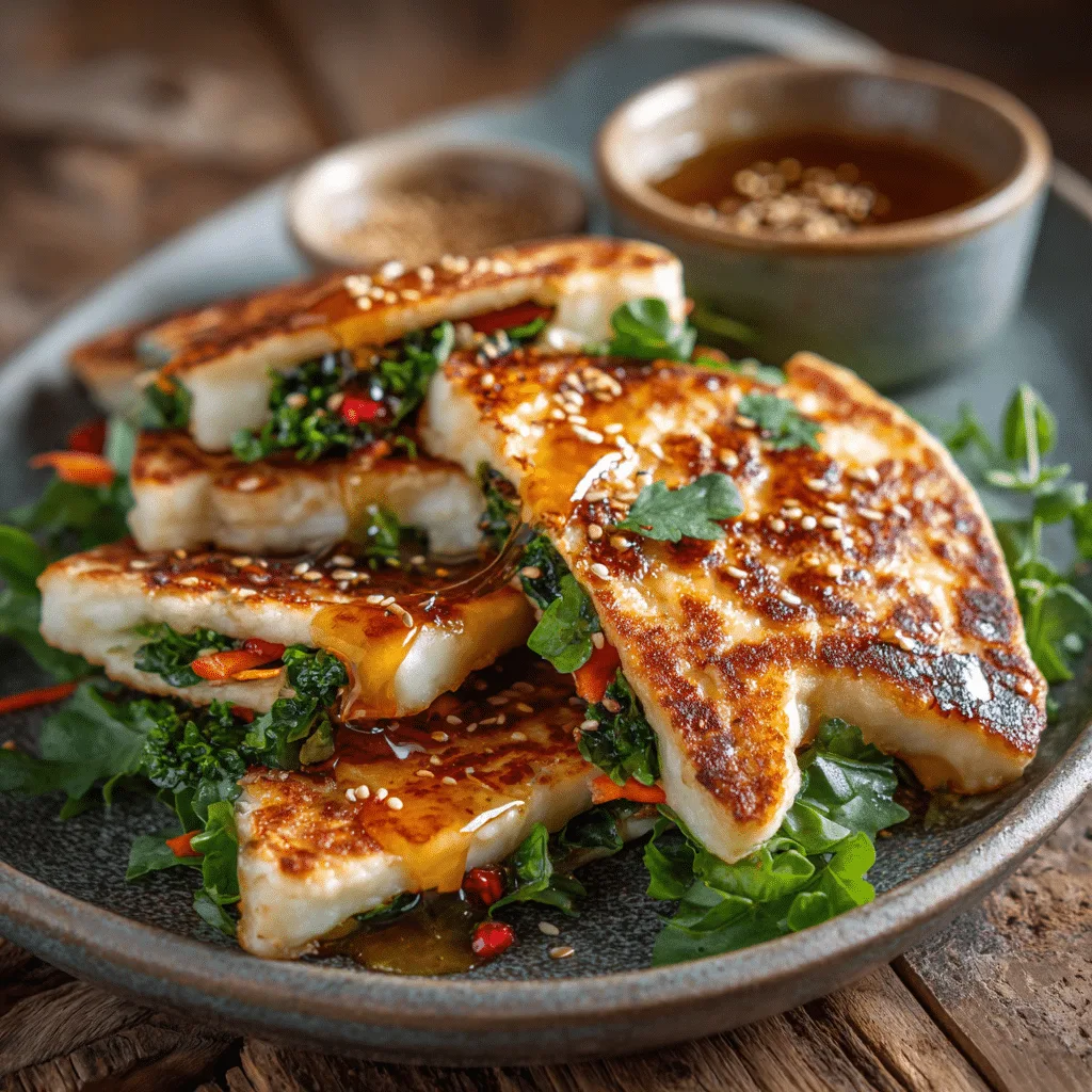 Spicy Honey Halloumi Wraps Recipe