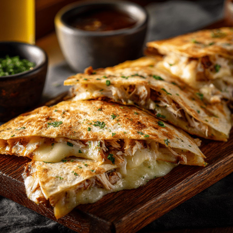 Cheesy Garlic Chicken Quesadillas Recipe