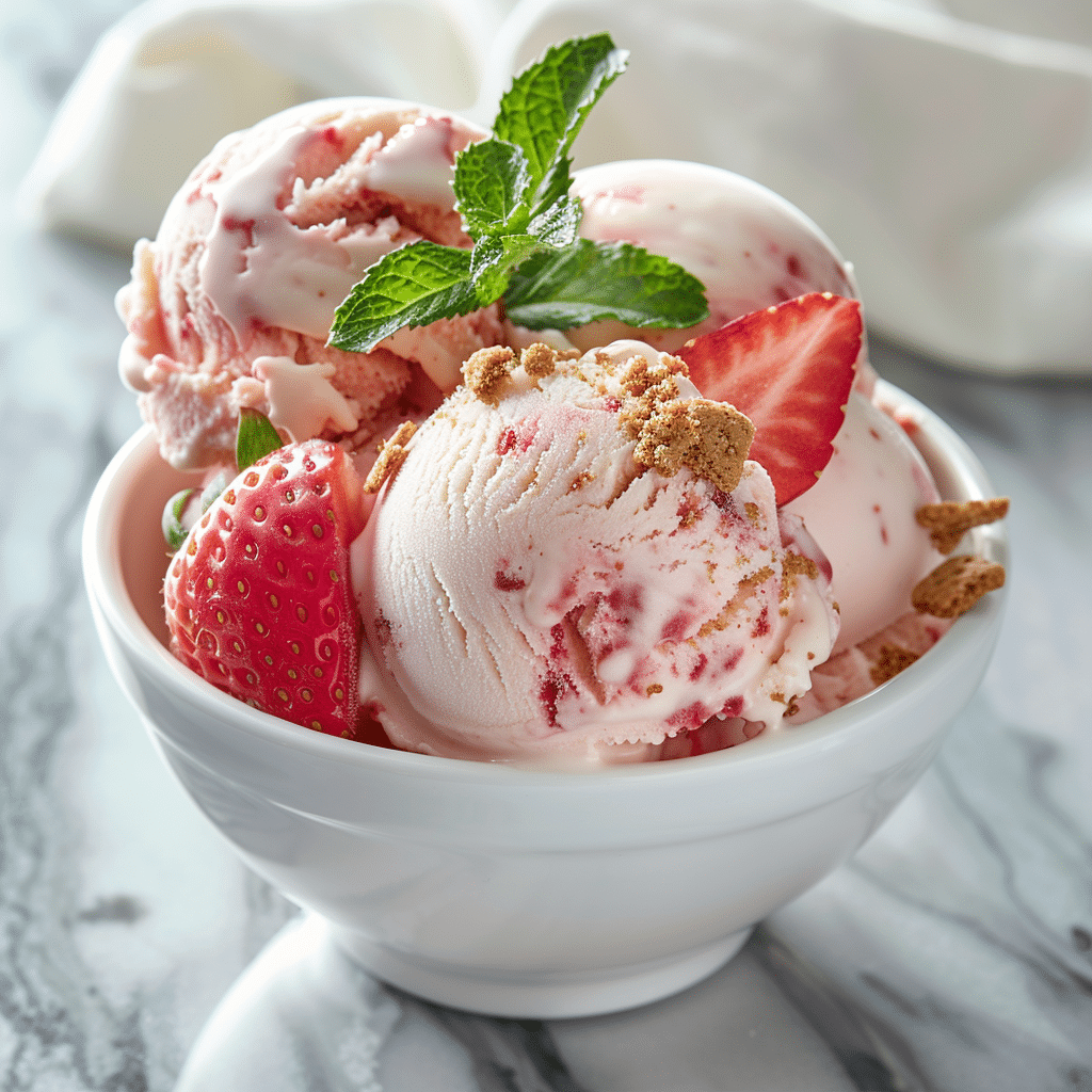 Strawberry Cheesecake Ice Cream Recipe