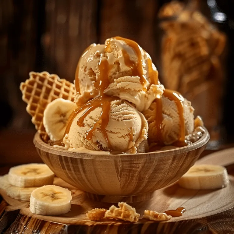 Banana Caramel Ice Cream Recipe