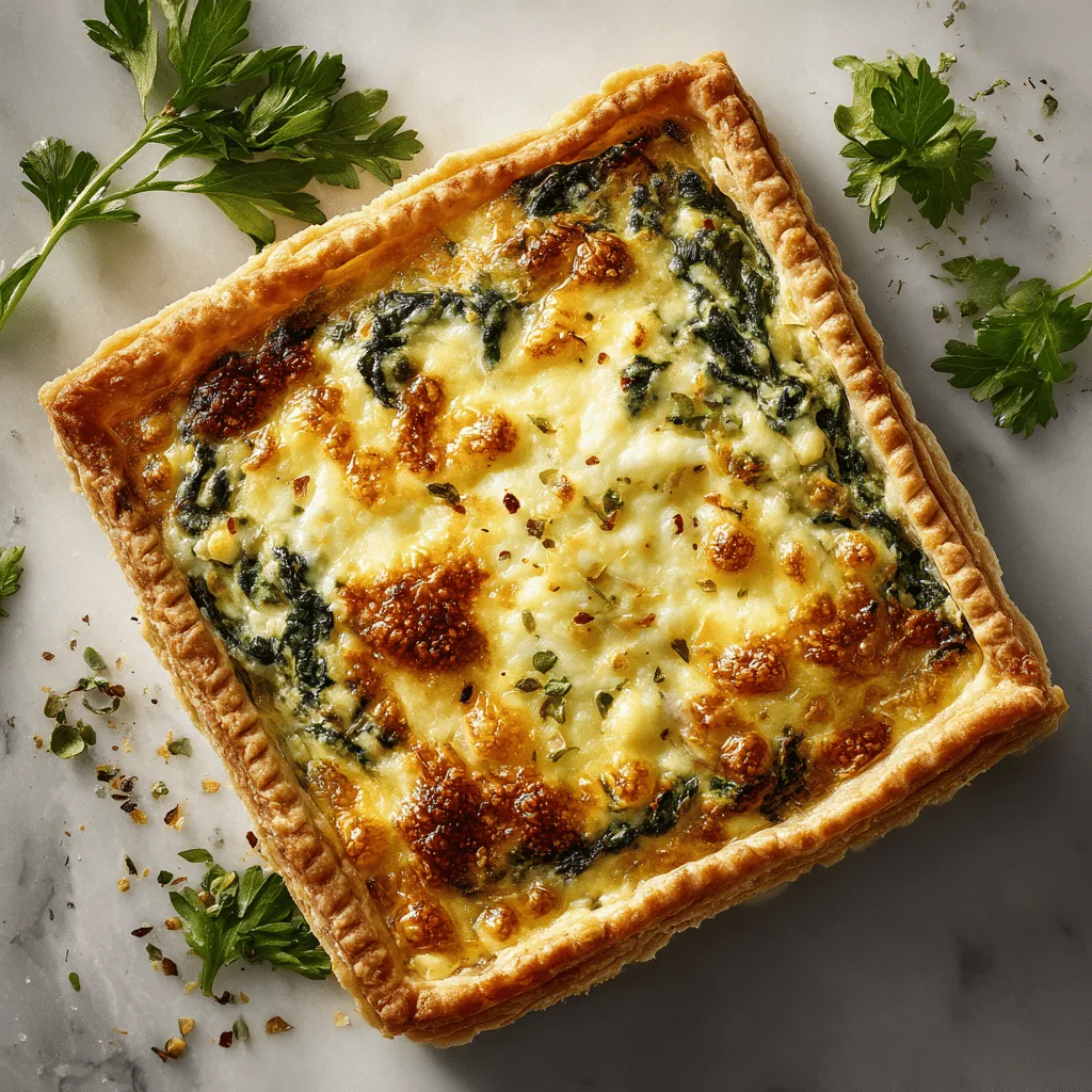 Creamy Spinach Cheese Tart Recipe