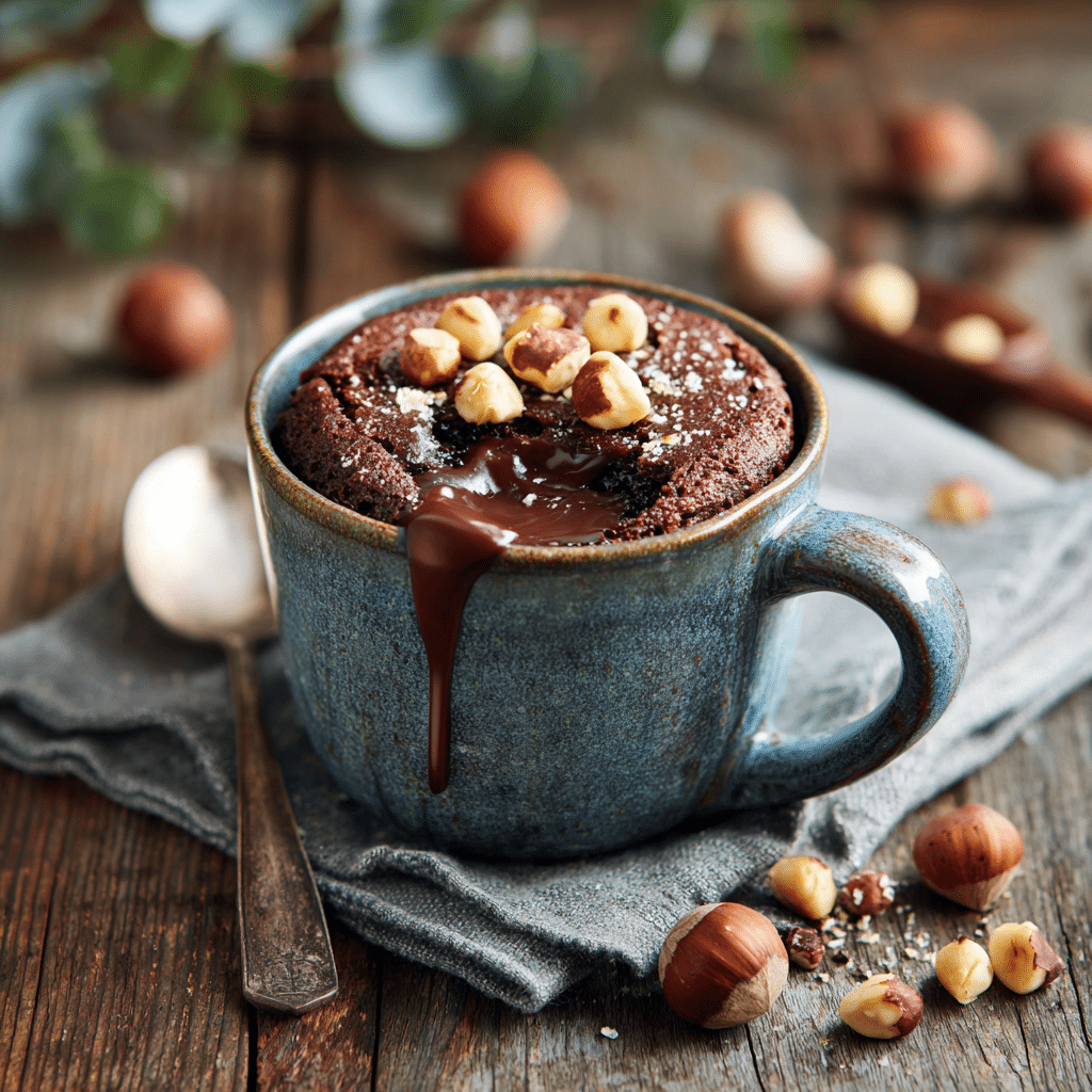 Chocolate Hazelnut Mug Cake Recipe - Recipe Image