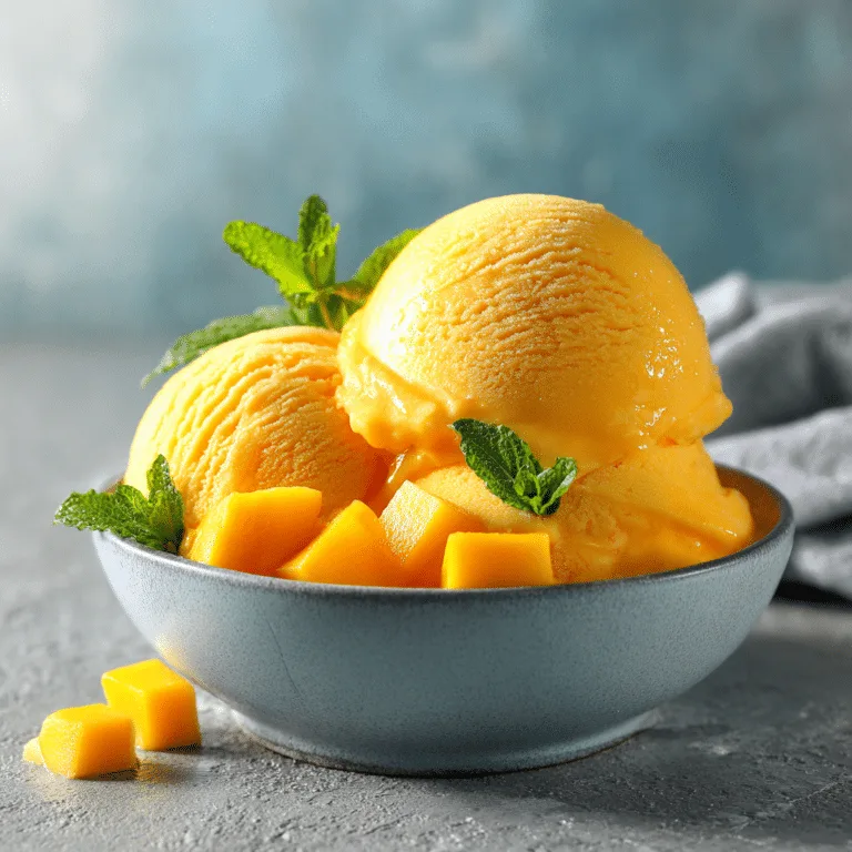 Mango Yogurt Ice Cream Recipe