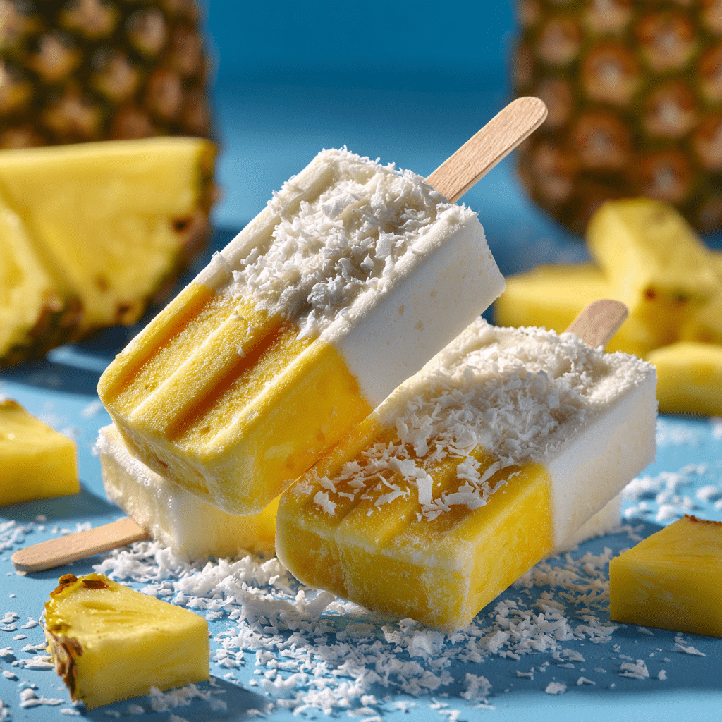Pineapple Coconut Popsicles Recipe - Recipe Image