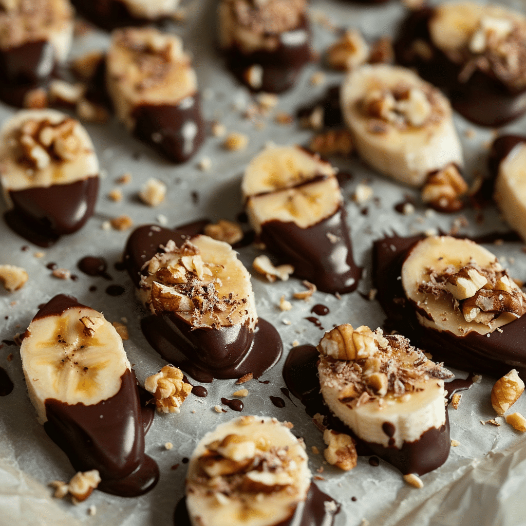 Chocolate Dipped Banana Bites Recipe - Recipe Image