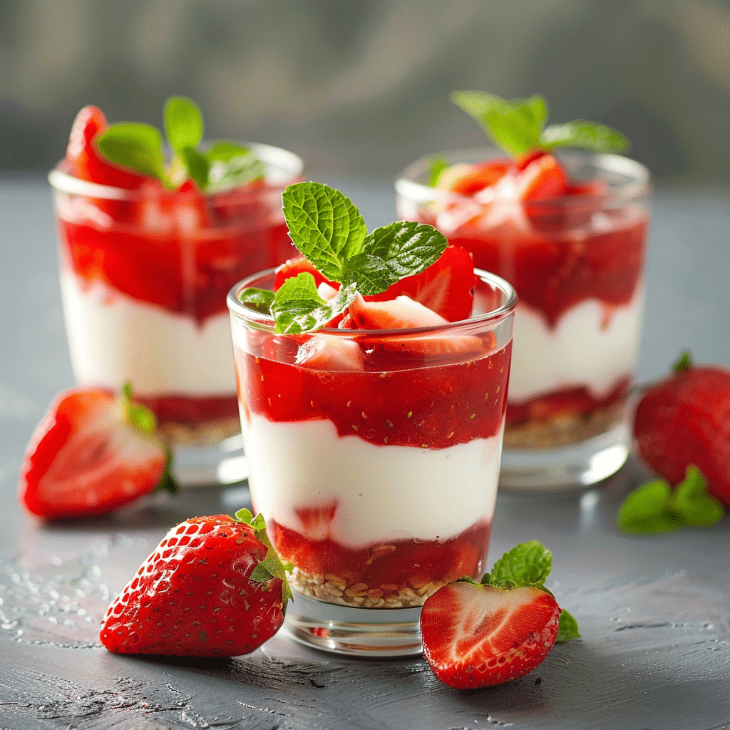 Strawberry Yogurt Cups Recipe - Recipe Image