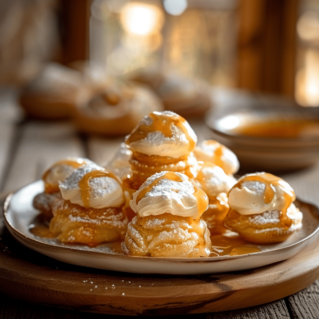 Maple Cream Profiteroles Recipe - Recipe Image