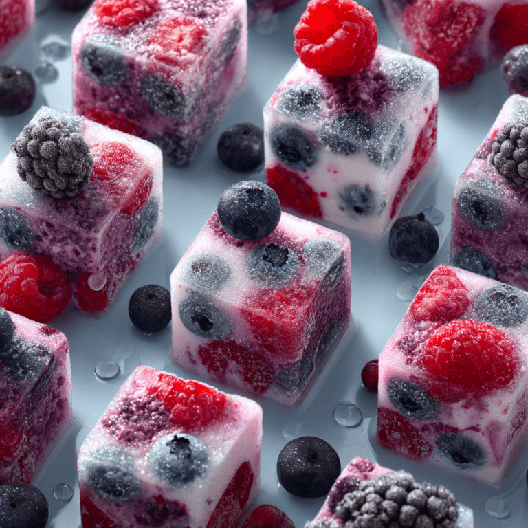 Frozen Berry Yogurt Cubes Recipe