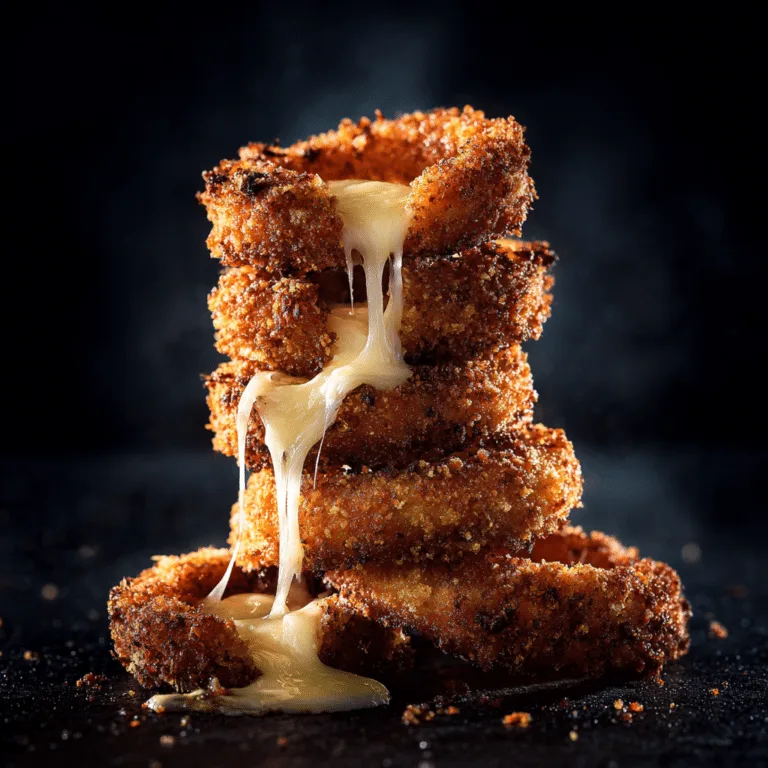 Cheesy Stuffed Onion Rings Recipe