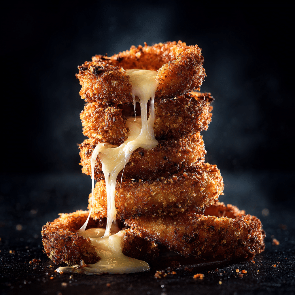 Cheesy Stuffed Onion Rings Recipe