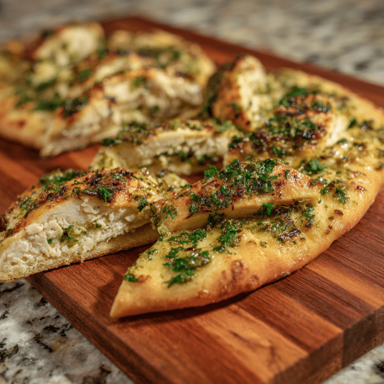 Garlic Herb Chicken Flatbread Recipe