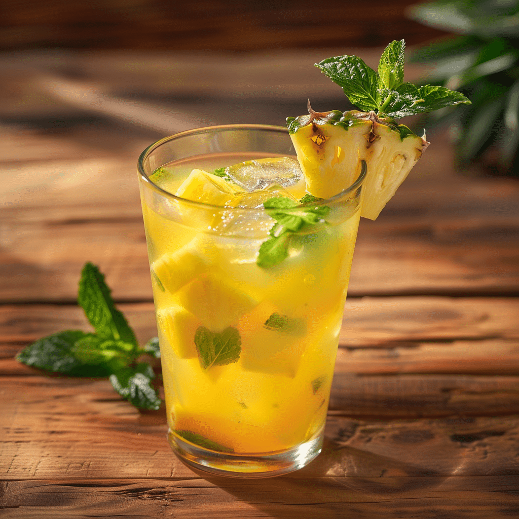 Pineapple Mint Cooler: Fresh & Refreshing Drink Recipe - Recipe Image
