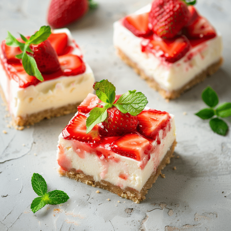 Strawberry Lemon Cheesecake Bars: Sweet & Tangy Delight Recipe