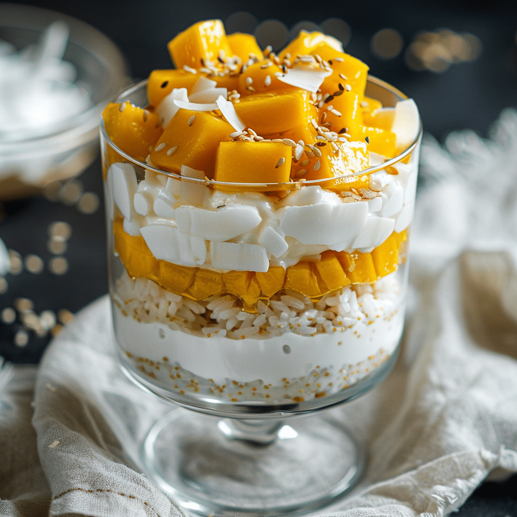 Mango Sticky Rice Parfait 🥭 Recipe
