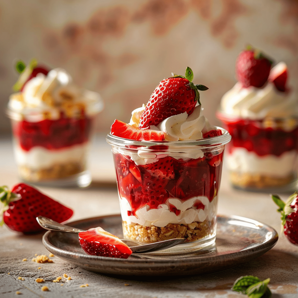 Strawberry Cheesecake Cups 🍓