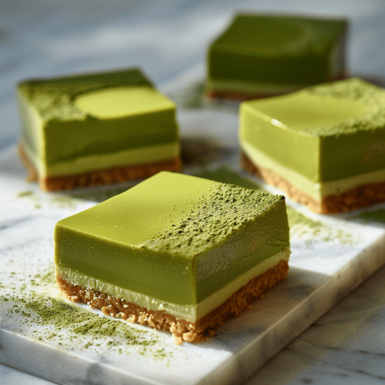 Matcha Lava Cheesecake Bars 🍵 Recipe