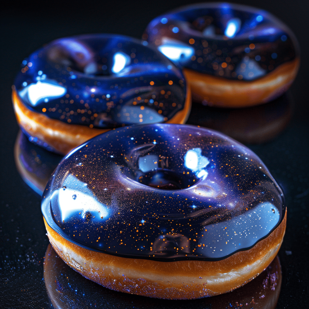 Galaxy Mirror Glaze Donuts 🌌 Recipe