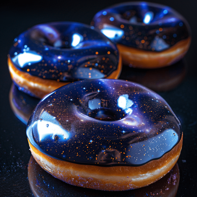 Galaxy Mirror Glaze Donuts 🌌 Recipe