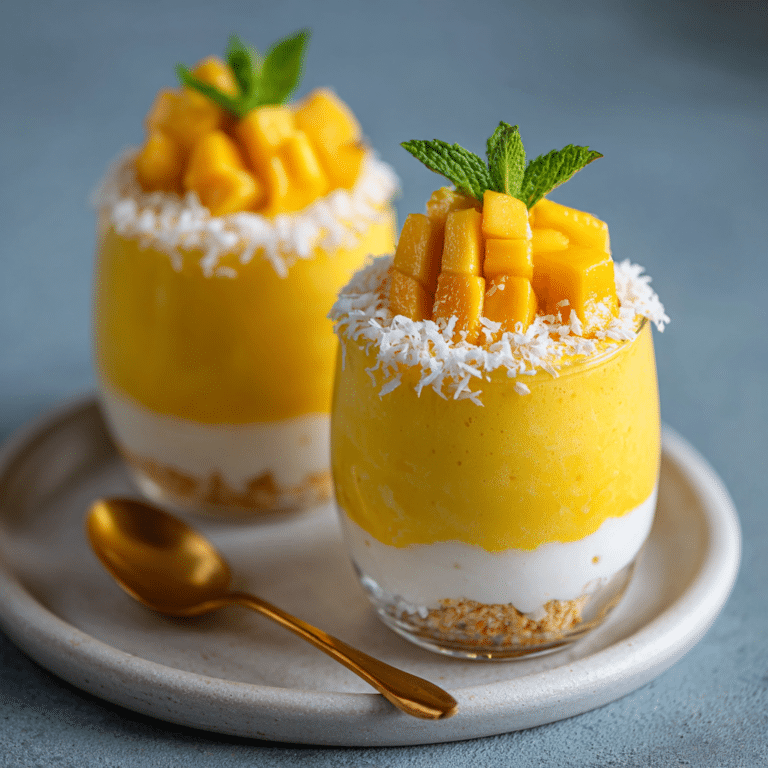 Mango Coconut Dessert Cups 🥭