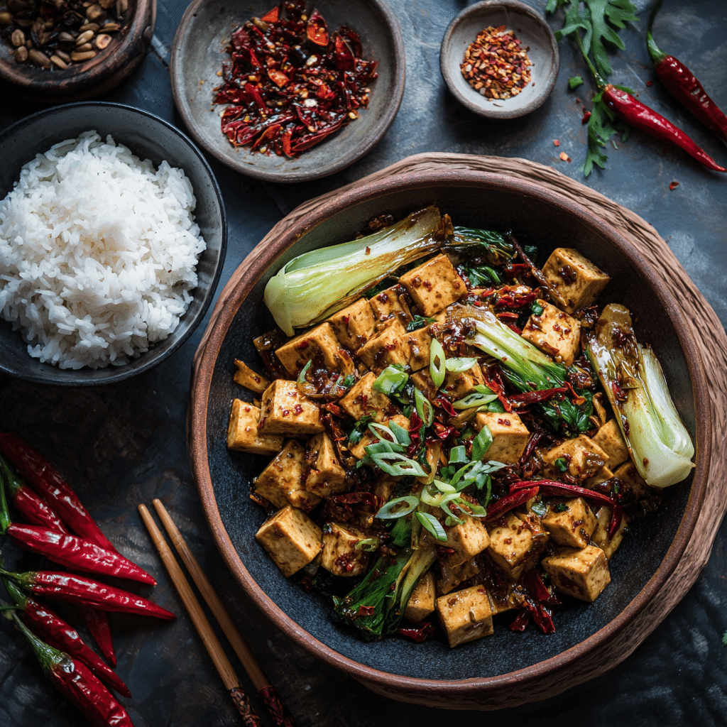 Spicy Szechuan Tofu Stir-Fry Recipe - Recipe Image