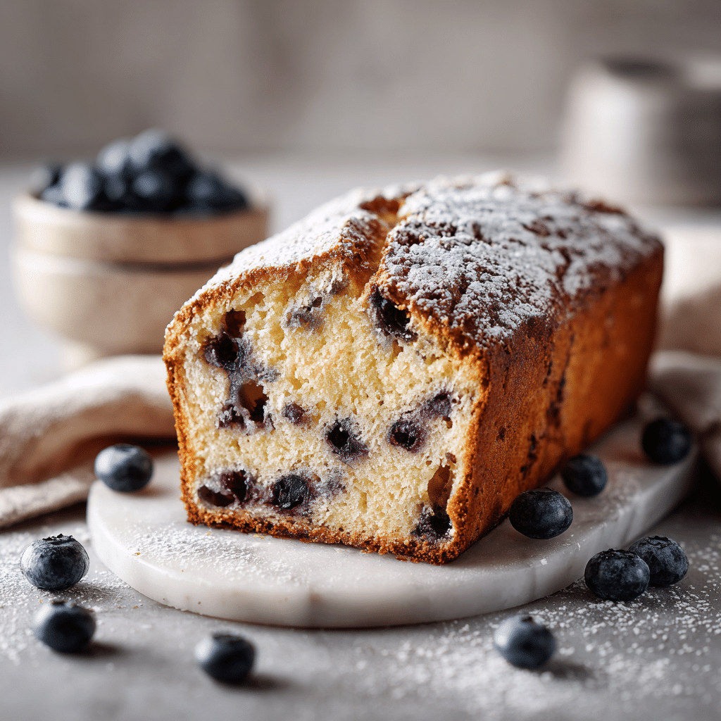 Blueberry Lemon Loaf Cake Recipe - Recipe Image