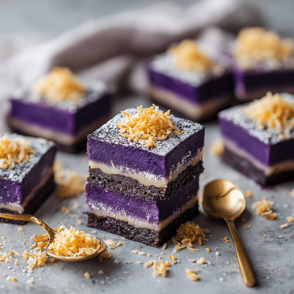 Ube Mochi Brownies Recipe - Recipe Image