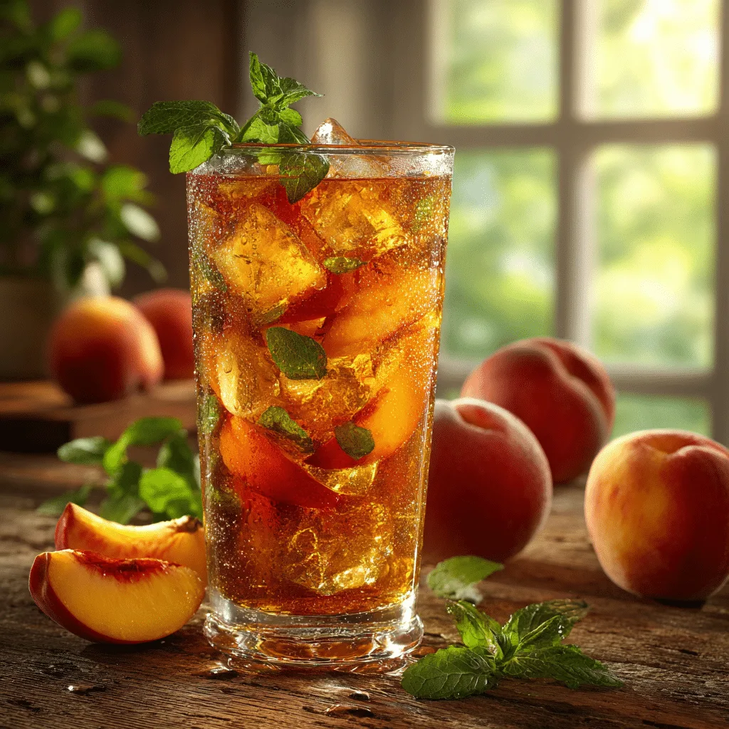 Peach Iced Tea Recipe - Recipe Image
