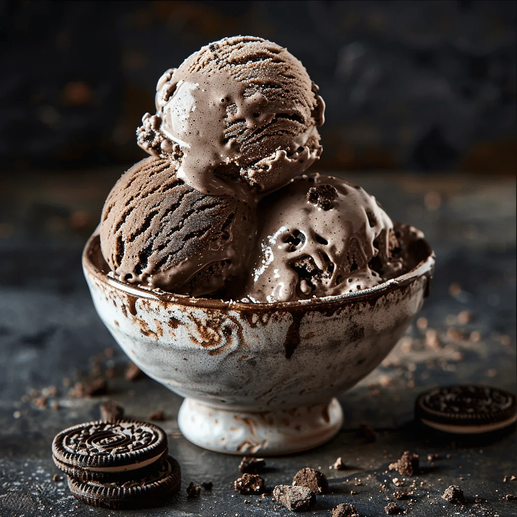 Oreo Chocolate Ice Cream Recipe - Recipe Image