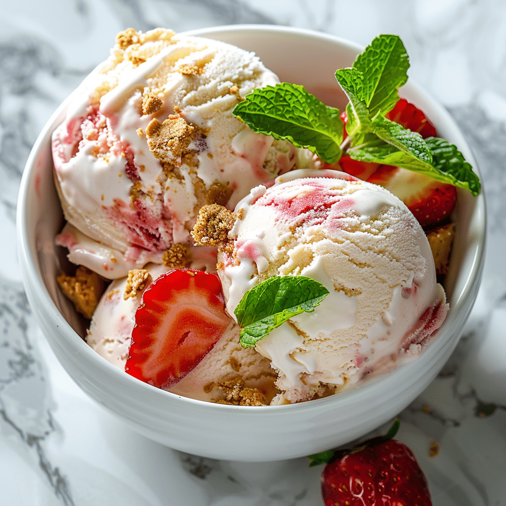 Strawberry Cheesecake Ice Cream Recipe - Recipe Image