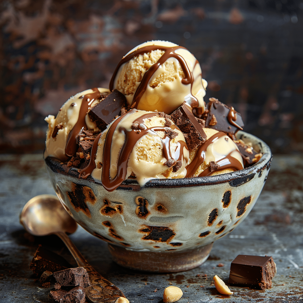 Brownie Peanut Butter Ice Cream Recipe - Recipe Image