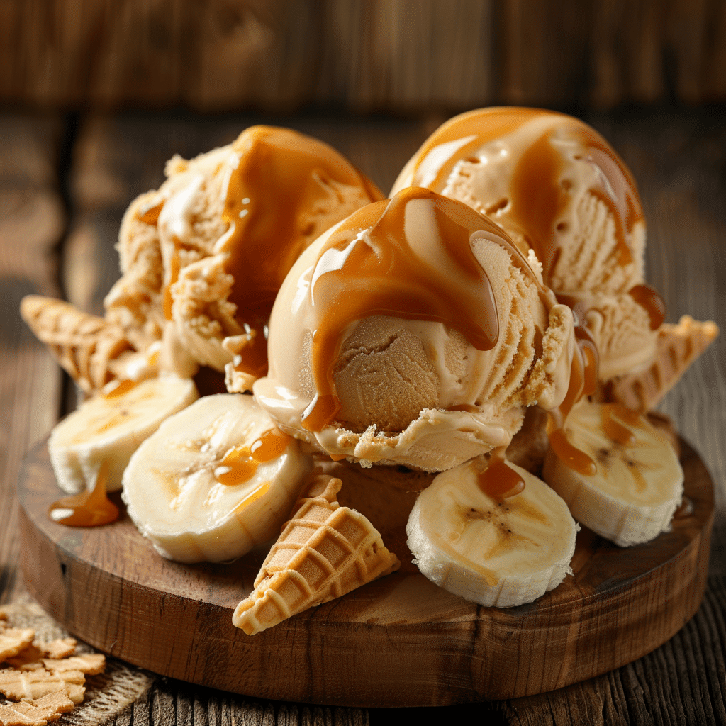 Banana Caramel Ice Cream Recipe - Recipe Image