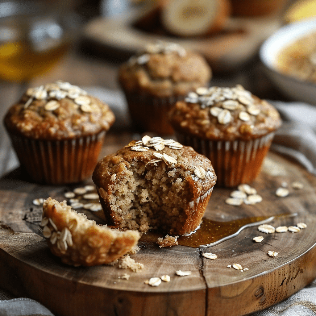 Banana Oat Breakfast Muffins Recipe - Recipe Image