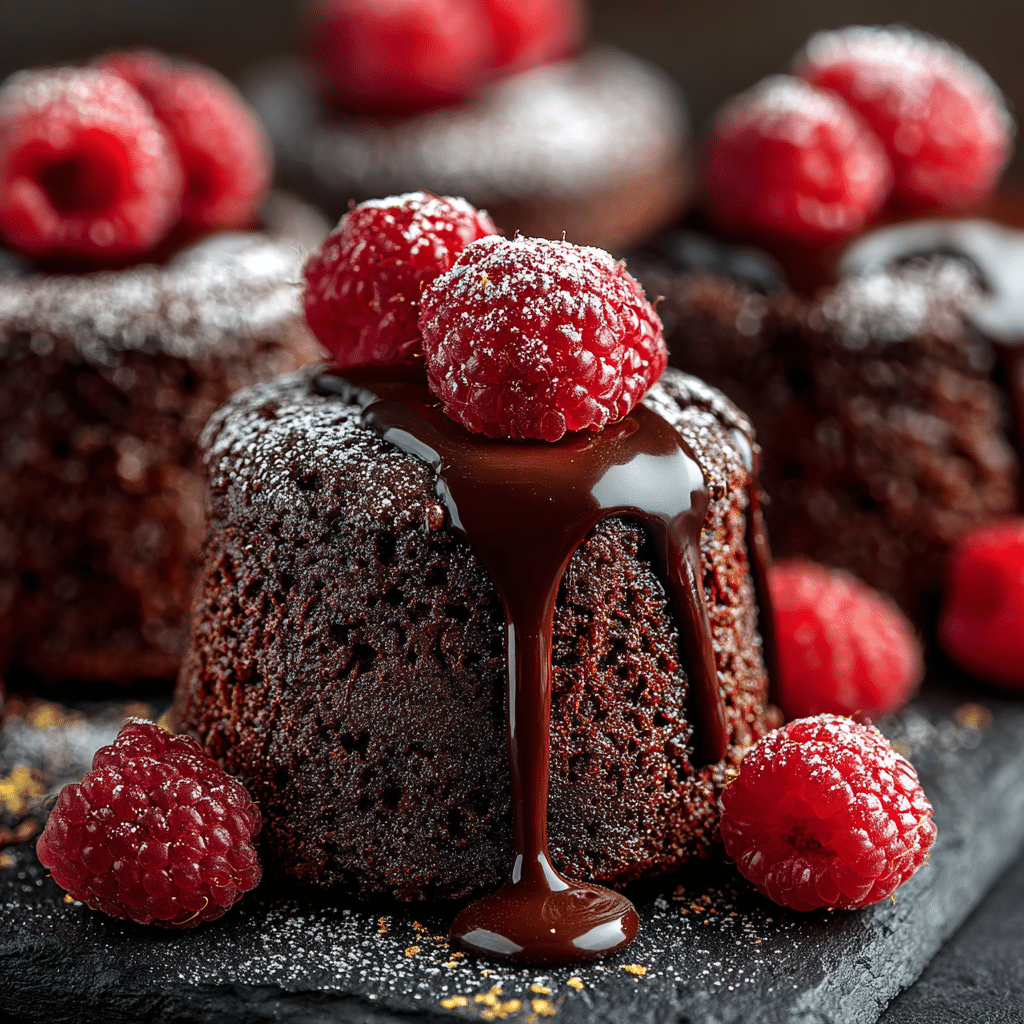 Chocolate Raspberry Mini Cakes Recipe - Recipe Image