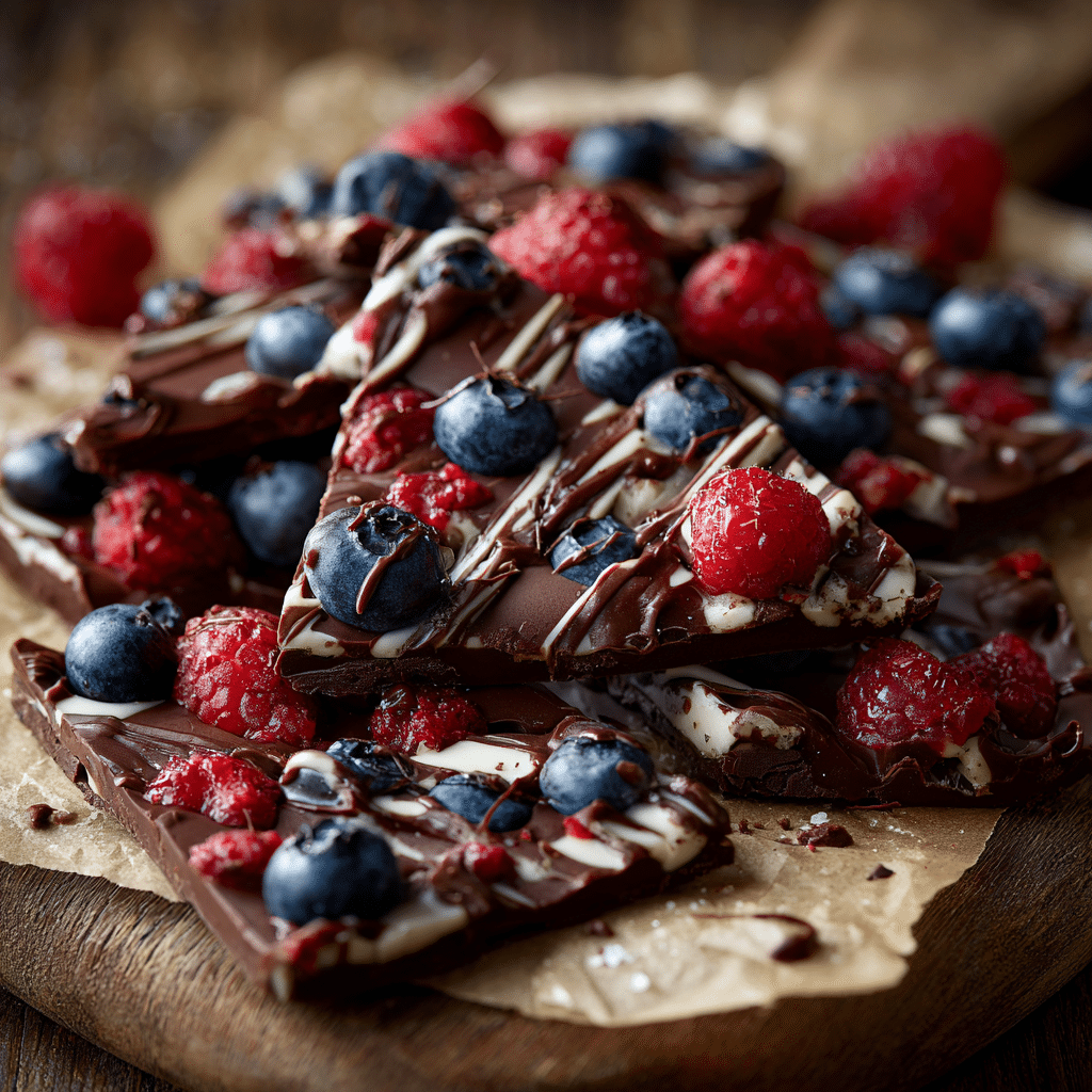 Berry Chocolate Yogurt Bark Recipe - Recipe Image