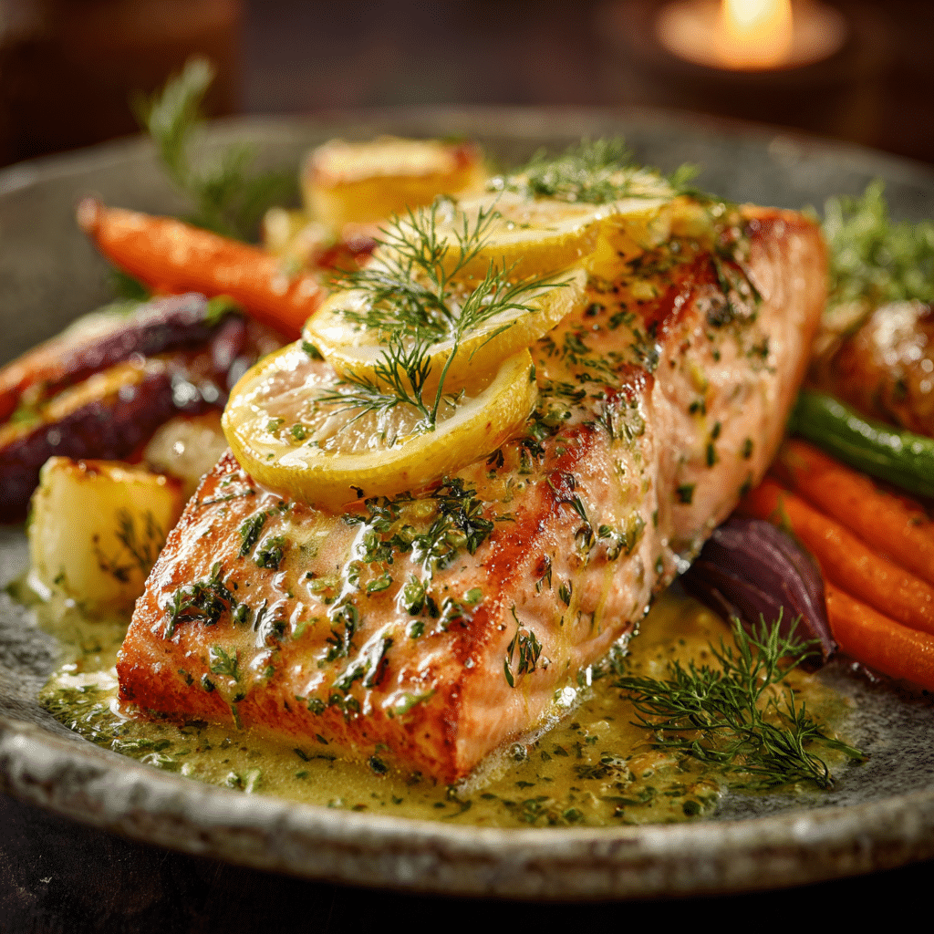 Lemon Butter Salmon Recipe - Recipe Image