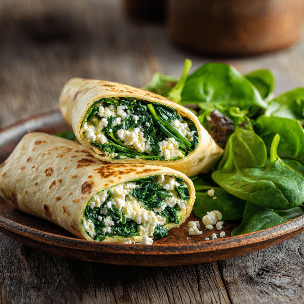 Spinach Feta Wrap Recipe - Recipe Image