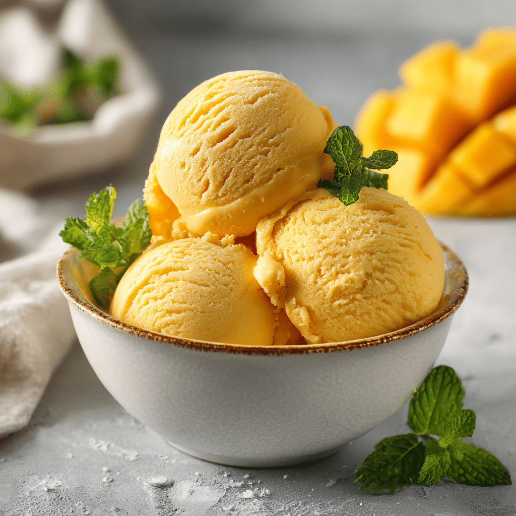 Mango Ice Cream Recipe - Recipe Image