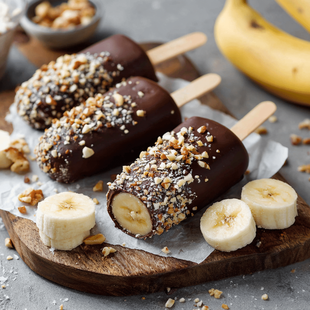 Chocolate Banana Popsicles Recipe - Recipe Image