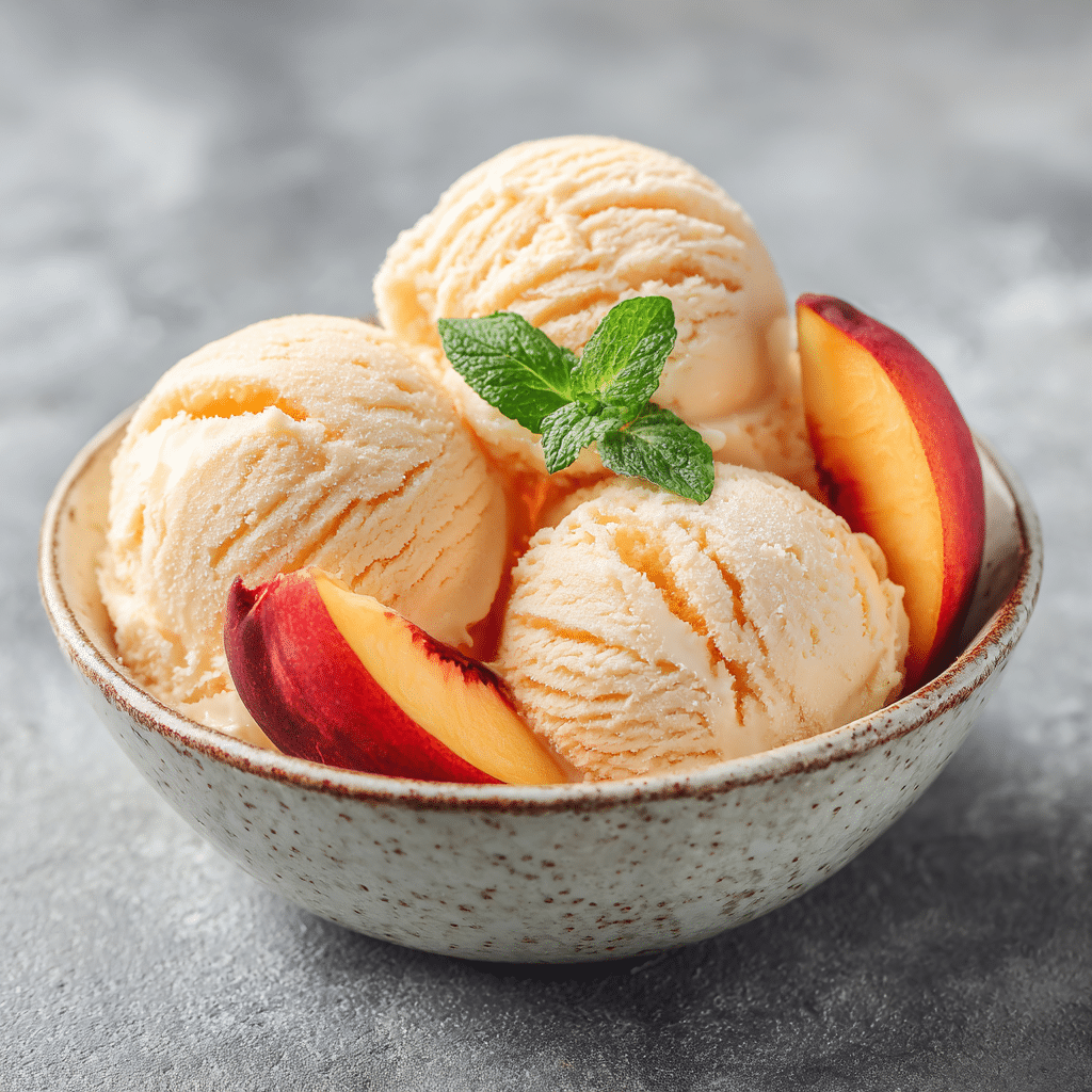 Peach Ice Cream Recipe - Recipe Image