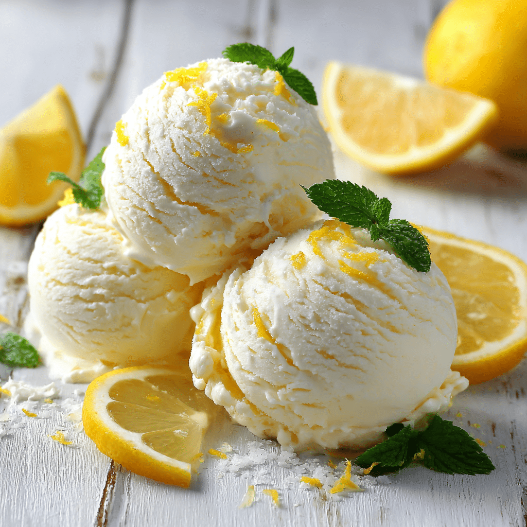 Lemon Ice Cream Recipe - Recipe Image