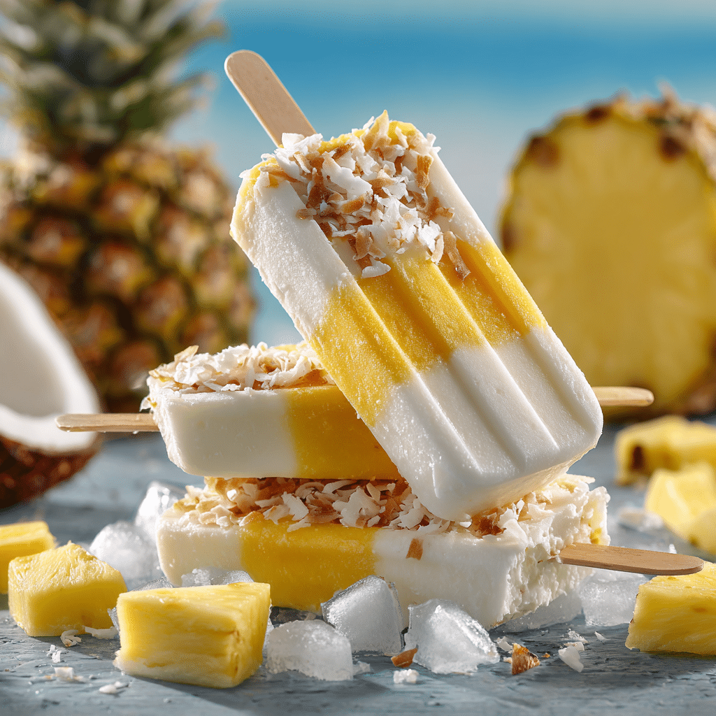 Pineapple Coconut Popsicles Recipe - Recipe Image
