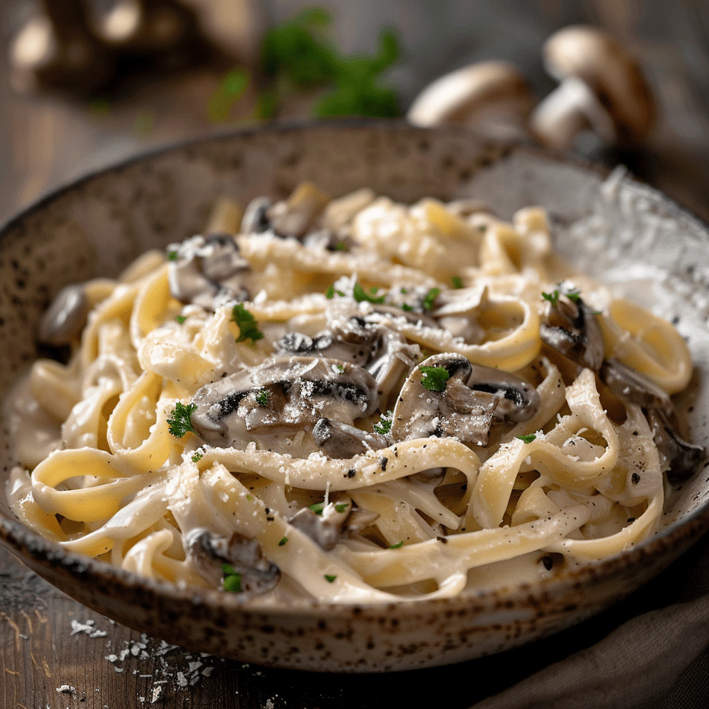 Creamy Mushroom Pasta Recipe - Recipe Image