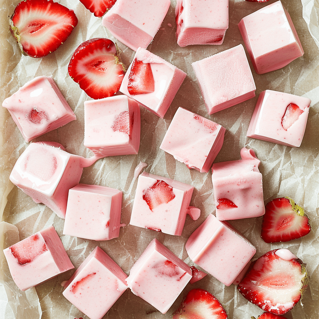 Strawberry Yogurt Bites Recipe - Recipe Image