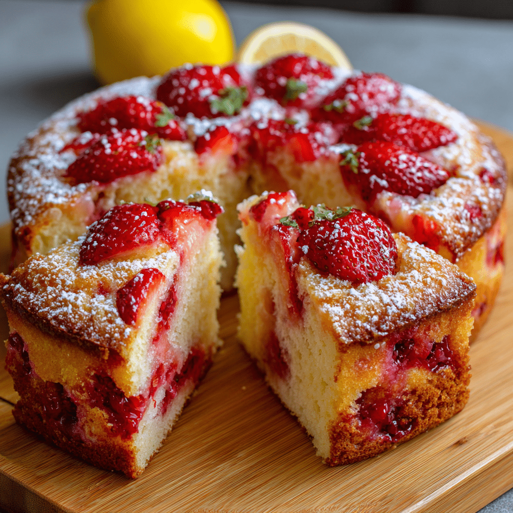 Strawberry Yogurt Cake Recipe - Recipe Image