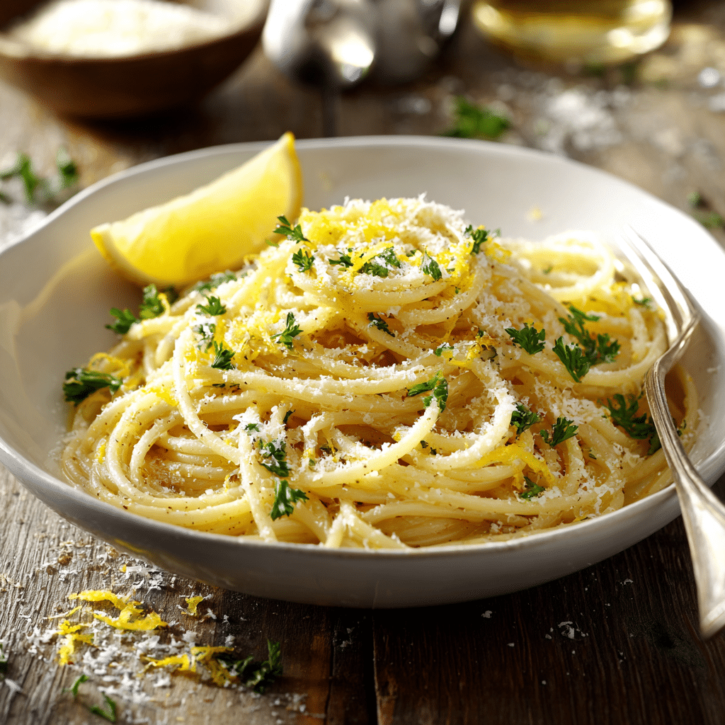 Lemon Garlic Pasta Recipe - Recipe Image