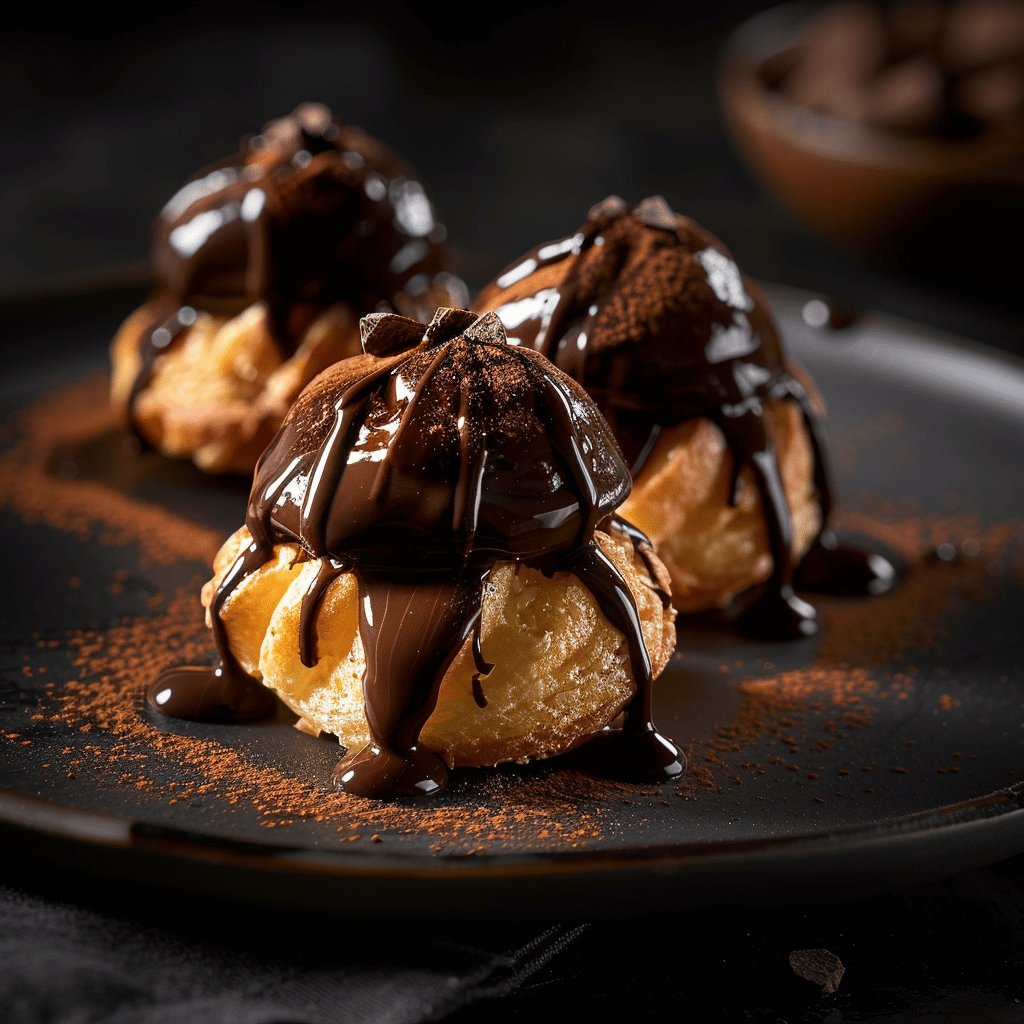 Dark Chocolate Espresso Profiteroles Recipe - Recipe Image