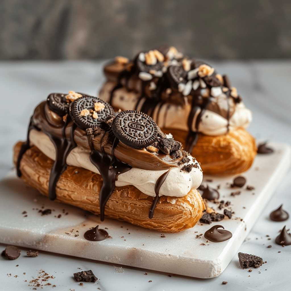 Cookies & Cream Éclairs Recipe - Recipe Image