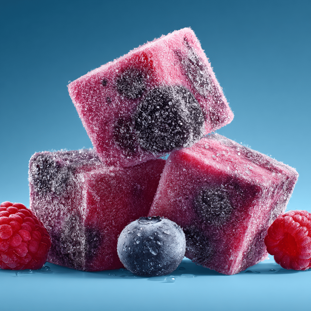 Frozen Berry Yogurt Cubes Recipe - Recipe Image