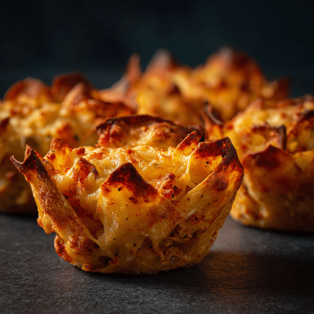 Cheesy Pasta Crunch Cups Recipe - Recipe Image